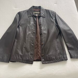 Vintage brown leather jacket